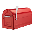 Architectural Mailboxes Boulder Post Mount Mailbox Red 7900-7R-SR